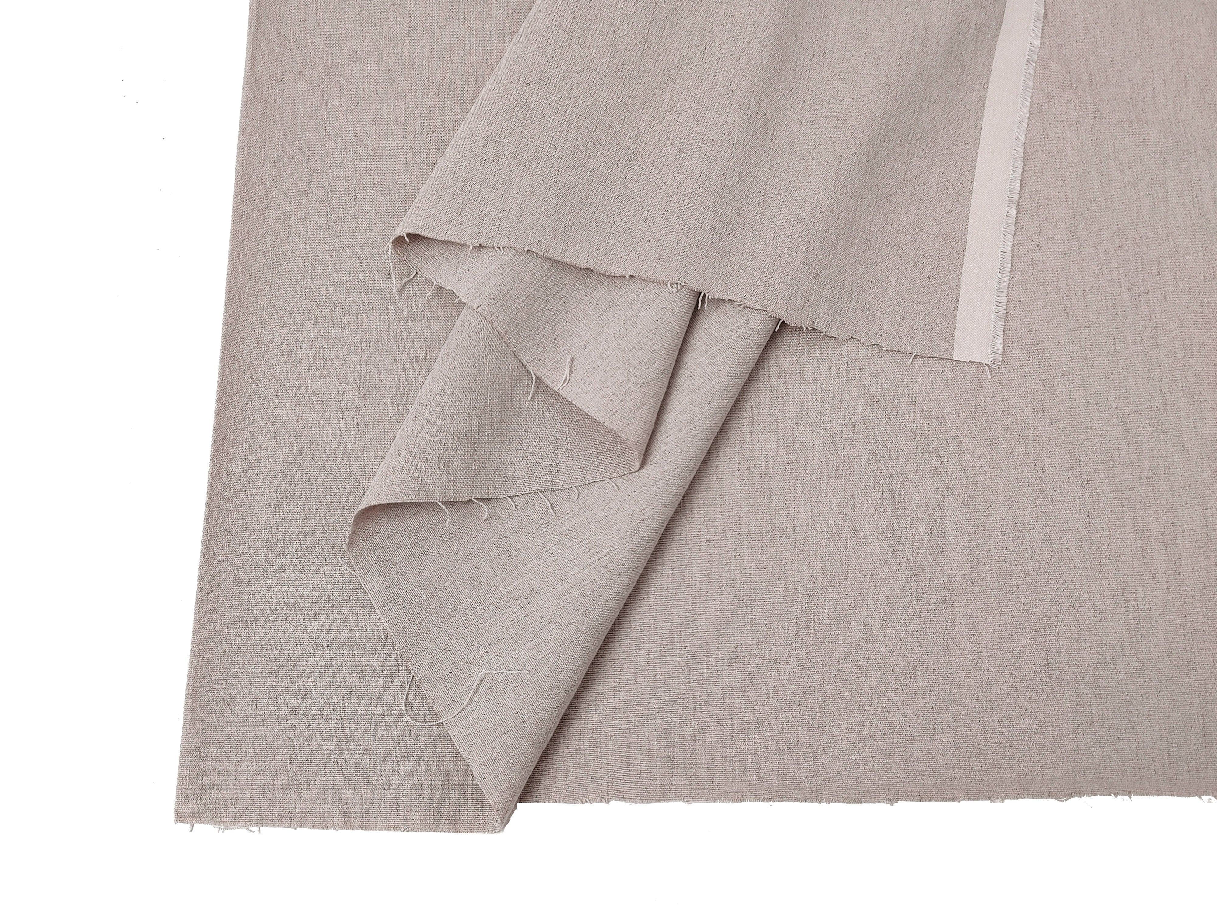 Soft and Stretchy Linen Rayon Spandex Fabric - Natural Color, Medium Weight, Plain Weave 6322