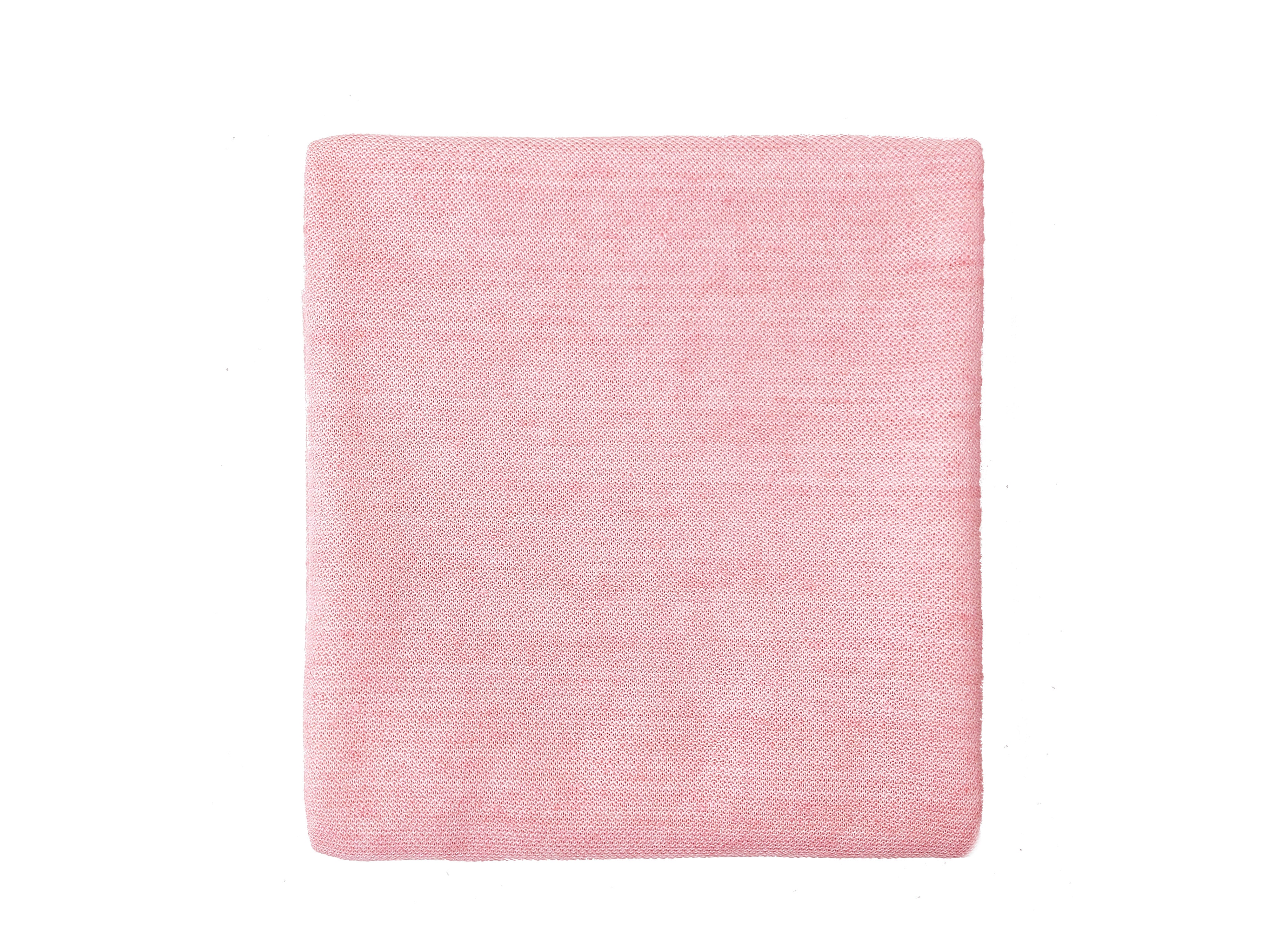 Pink Melange Linen-Nylon Blend Knit Fabric 4387