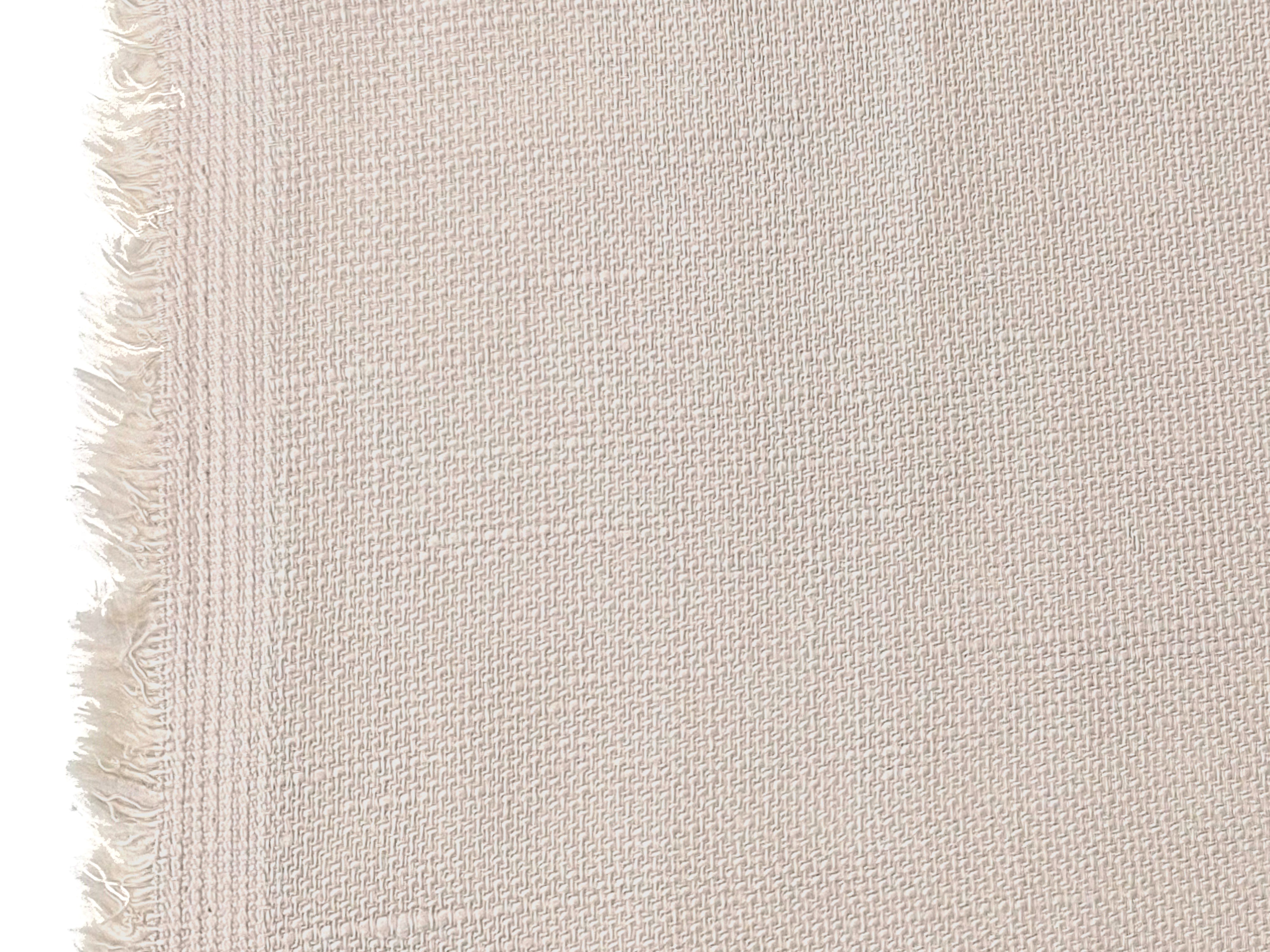 Linen Rayon Blend Fabric in Beige with Dobby Weave – Soft, Crisp, Medium Weight 1159