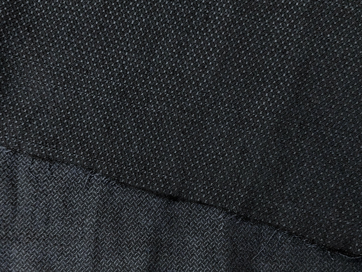 100% Linen Fabric in Dark Grey with Coffee Bean Shaped Dobby Weave – Light to Medium Weight 4824