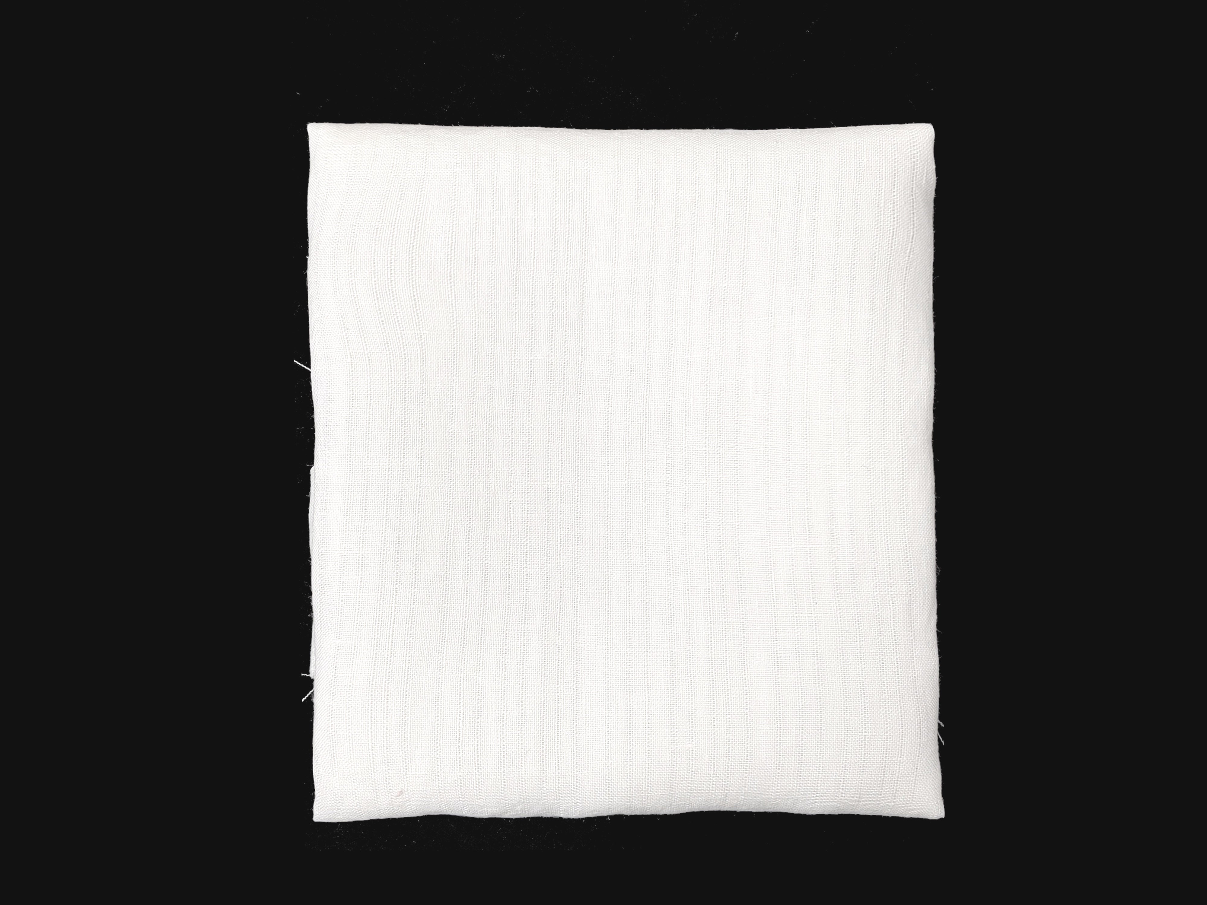 White 100% Linen Fabric – Subtle Striped Texture, Soft Handfeel 4190