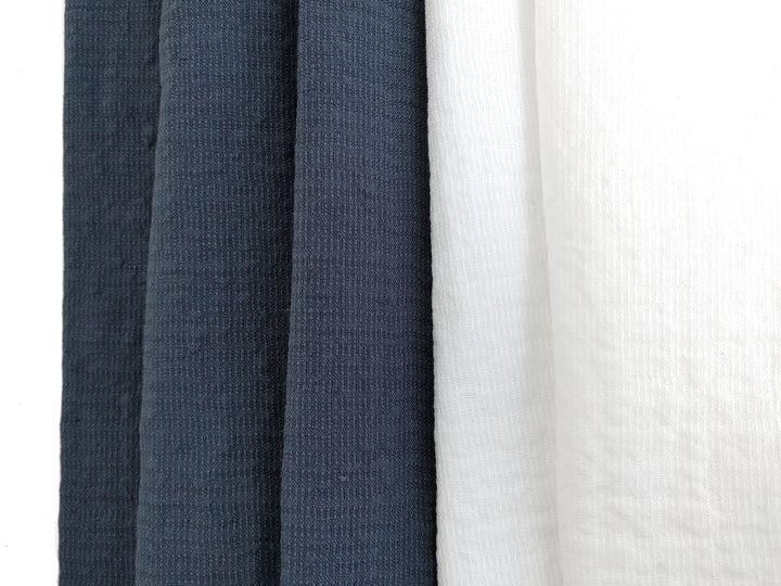 Linen Rayon Cotton Blend Fabric - Double Face, Subtle Wrinkle Effect, Pre-Washed Soft Feel 7230 7192