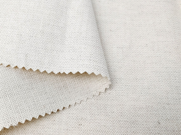 Natural Color Linen Cotton Herringbone Twill Fabric 2172
