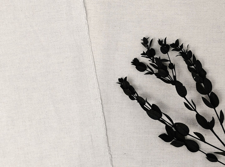 Natural Color Linen Cotton Herringbone Twill Fabric 2172