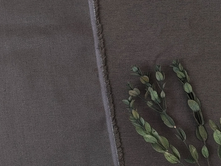 Wool Linen Blend Fabric – Twill Weave, Medium-Heavy  6676 6677
