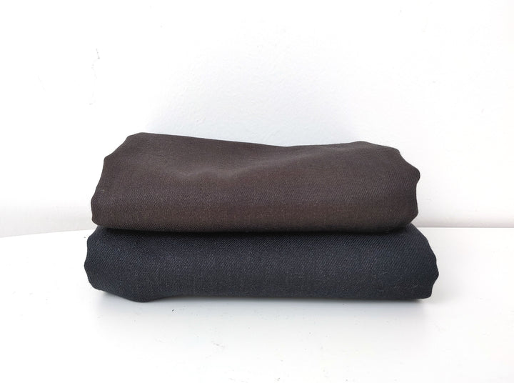 Wool Linen Blend Fabric – Twill Weave, Medium-Heavy  6676 6677
