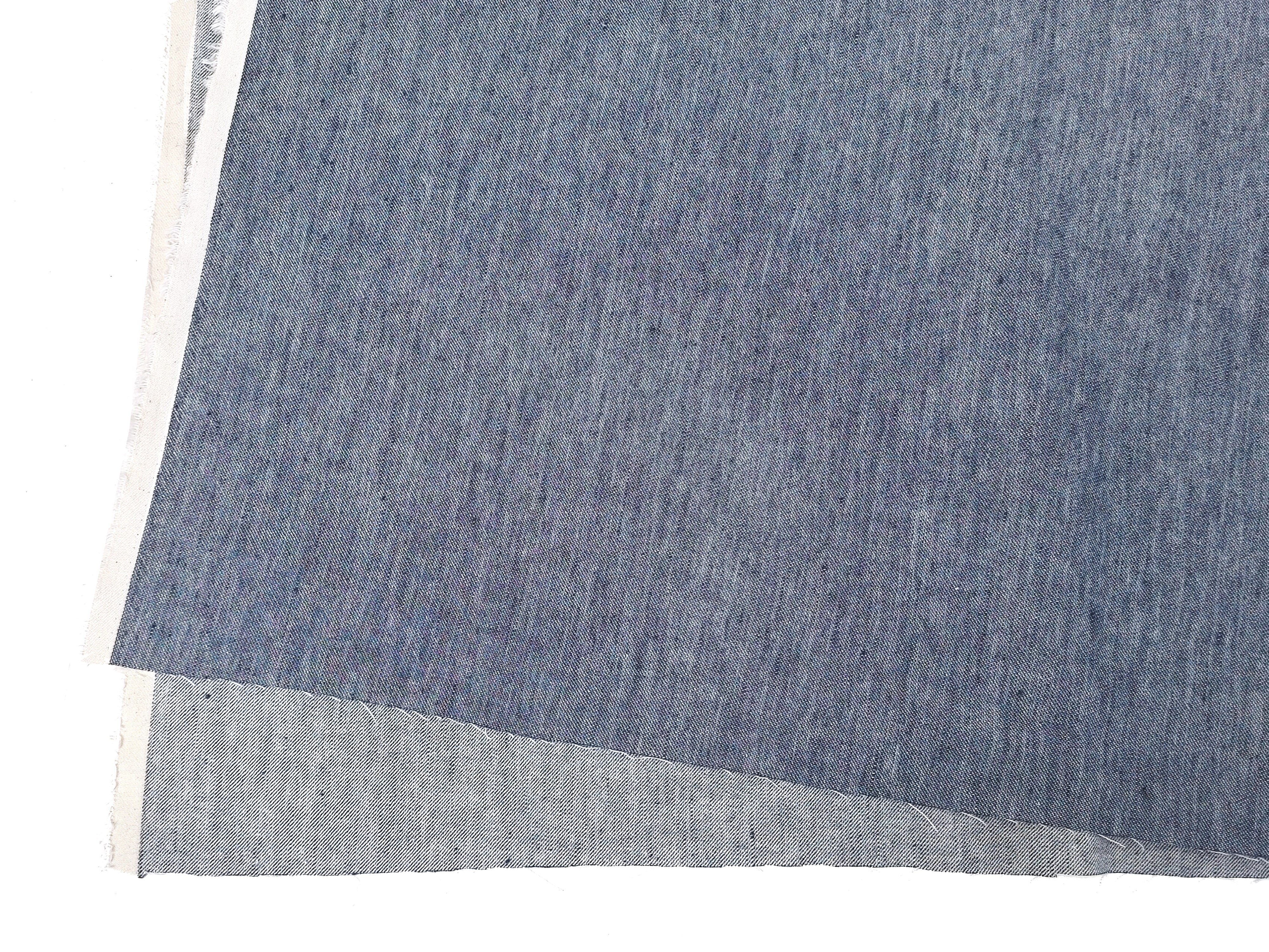 Denim-Inspired Linen Cotton Twill Fabric – Pre-Washed, Medium Weight, Slightly Rough Texture 7869 7870 7871 7872 7873 7874