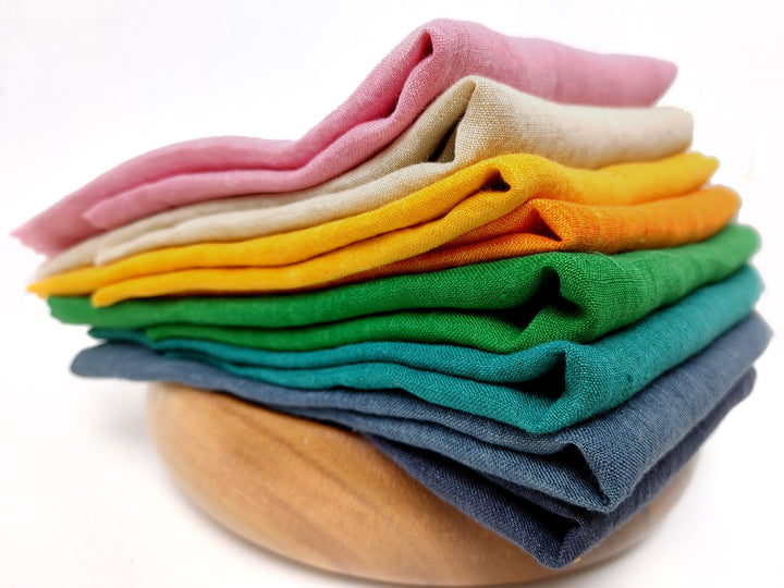 100% Linen Chambray Fabric – High Twisted 21s Yarn, Crisp & Cool, Pre-Washed 7703 7734 7539 7926 7541 6855 6857 7675