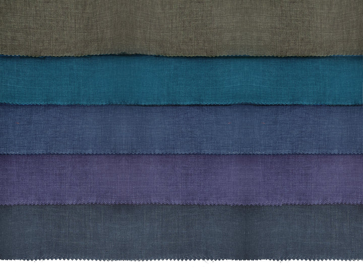 100% Linen Vintage Dyed Delave Fabric – Fine 21s Yarn, Pre-Washed, Light Weight 7119 6722 6202 6372 6782