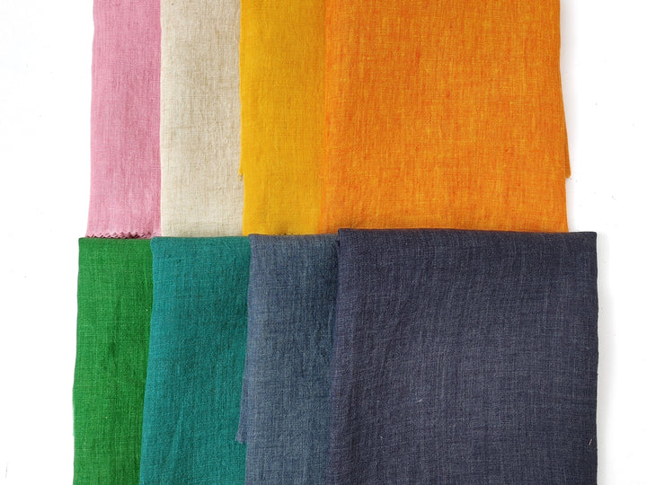 100% Linen Chambray Fabric – High Twisted 21s Yarn, Crisp & Cool, Pre-Washed 7703 7734 7539 7926 7541 6855 6857 7675
