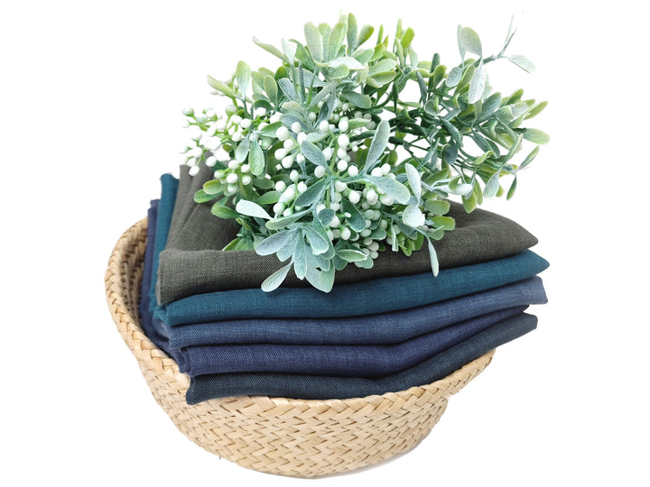 100% Linen Vintage Dyed Delave Fabric – Fine 21s Yarn, Pre-Washed, Light Weight 7119 6722 6202 6372 6782