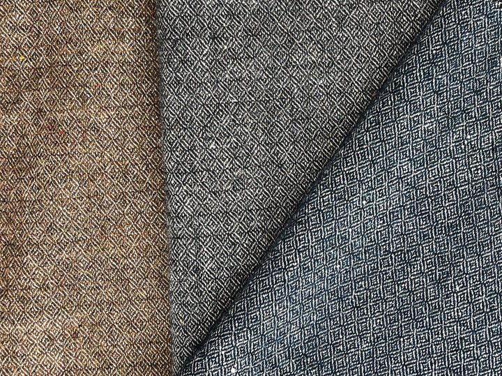 Broken Diamond Twill – Heavyweight Viking Age Linen Wool Fabric 8173 8174 8177