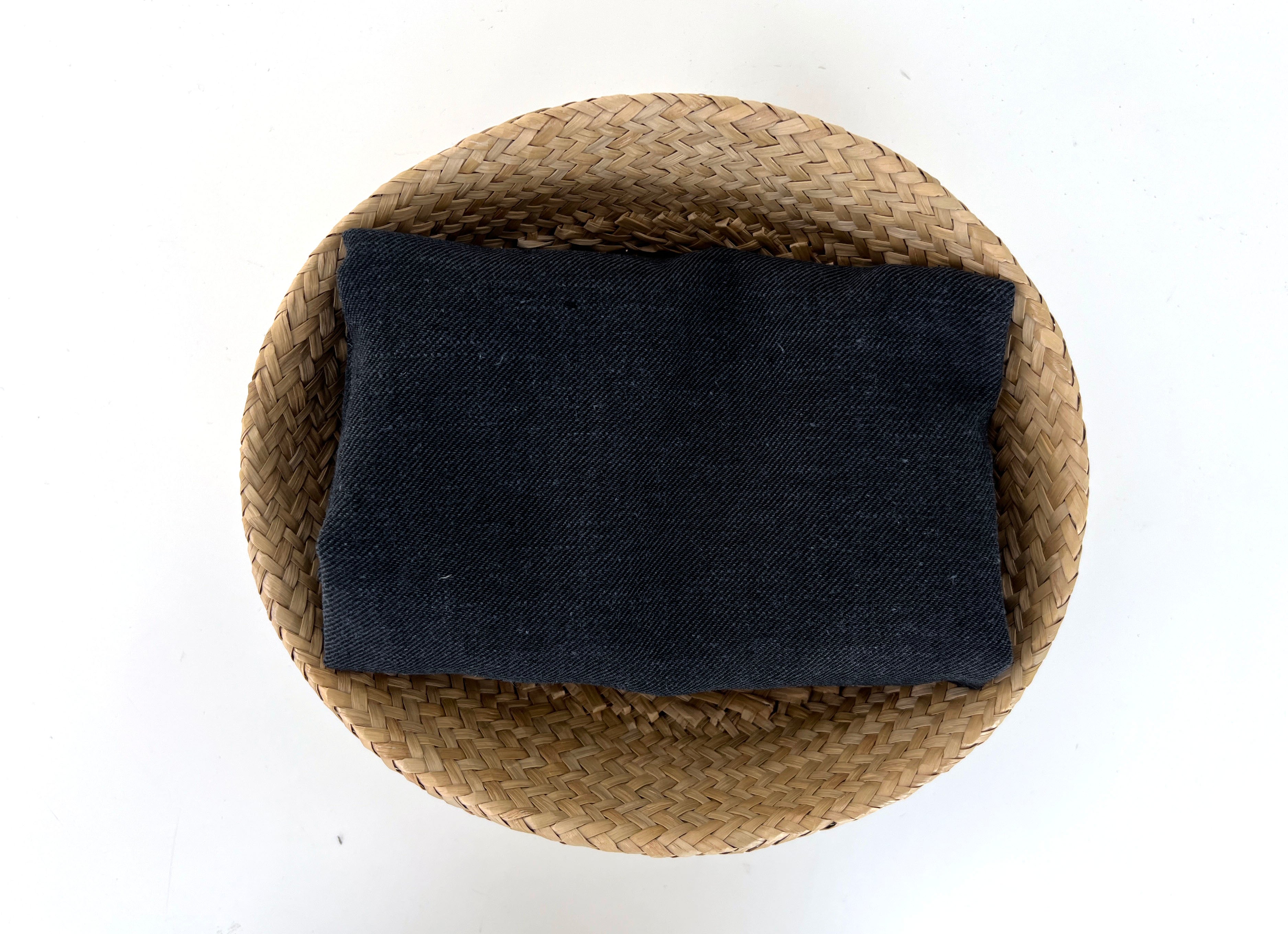 Grey Yarn-Dyed Twill Chambray Fabric – Linen Ramie Cotton Blend, Medium Weight 7864