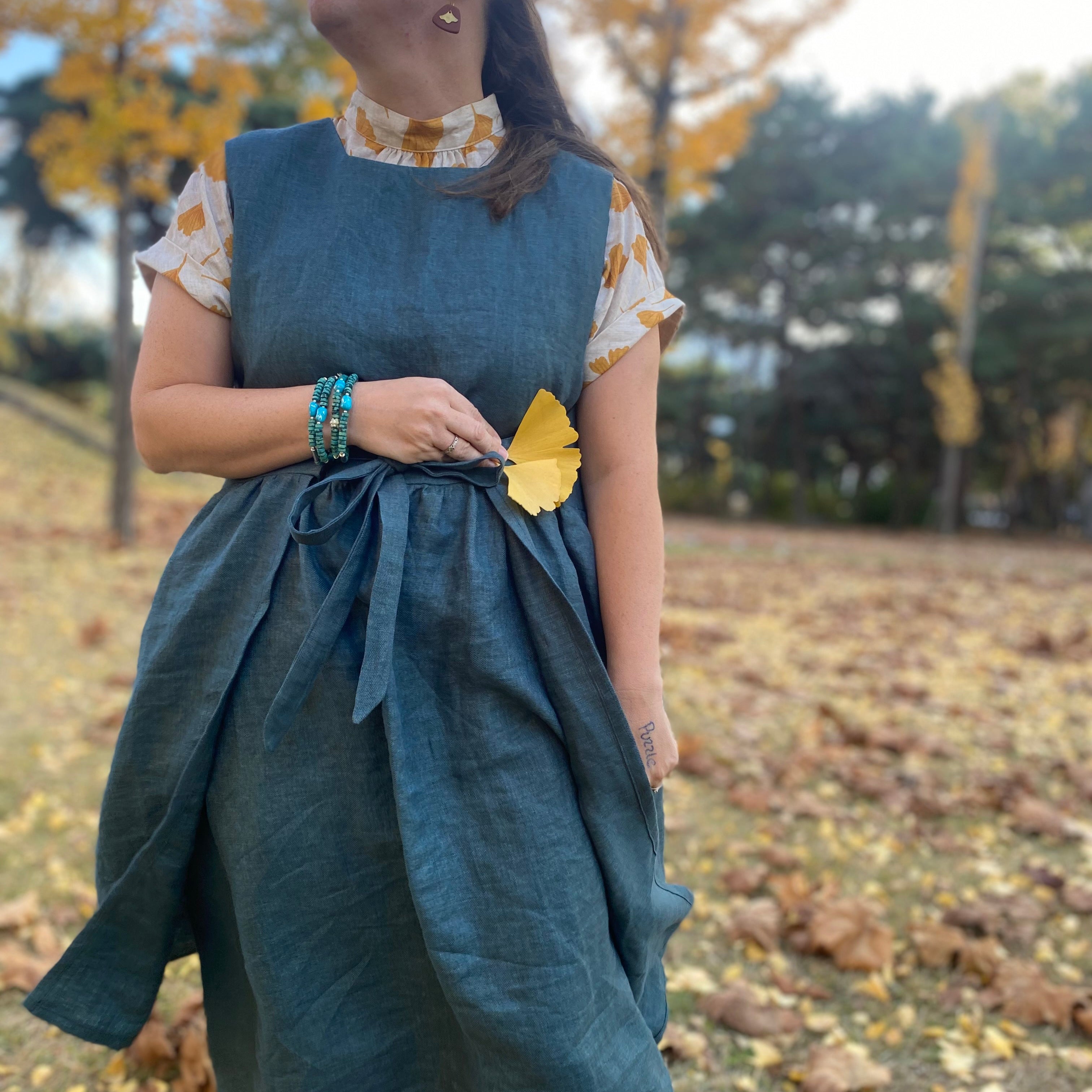 Ginkgo Pinafore Sewing Pattern Digital File Download (20% Discount with Fabric Purchase)