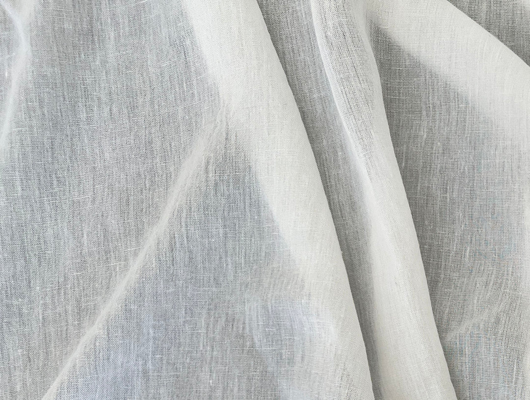White Linen Rayon Fabric – Ultra Lightweight, Gauze Texture, 46” Wide 3226