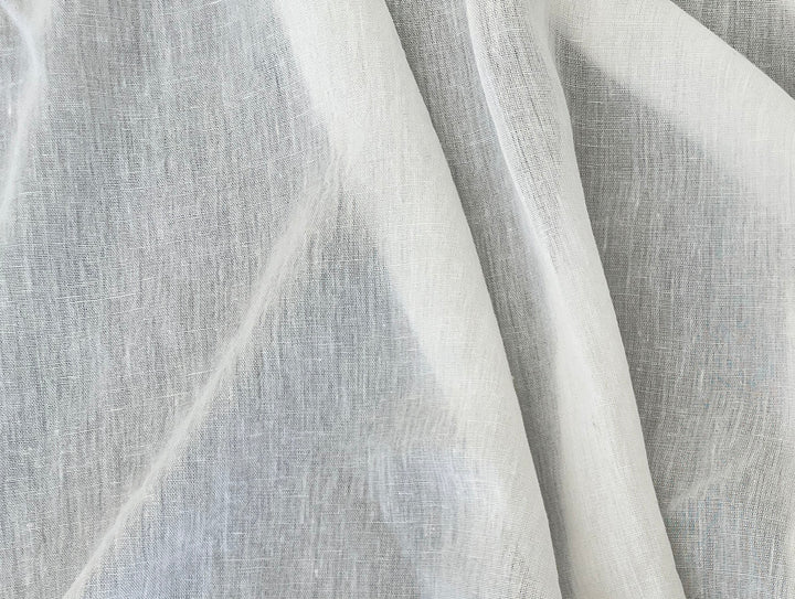 White Linen Rayon Fabric – Ultra Lightweight, Gauze Texture, 46” Wide 3226