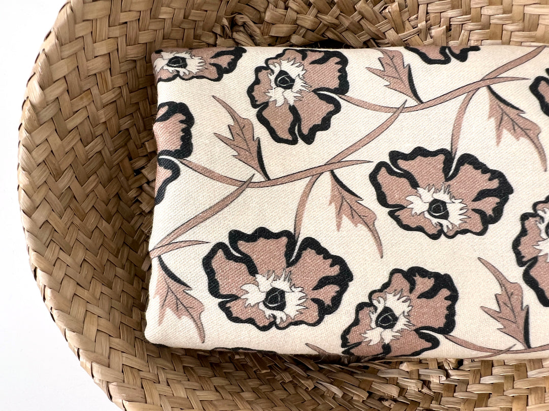 Drifting on the Vineyard – Ramie Cotton Satin Weave Fabric, Design by Madeline, Madswick Studio, 8229 8230 8231
