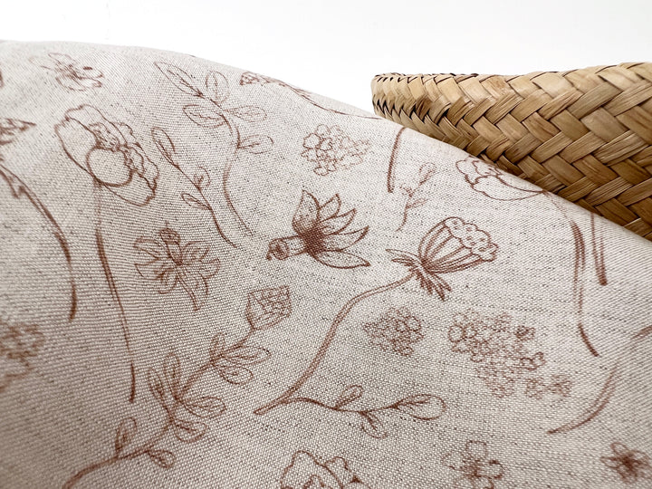 Birds of a Feather, Linen Rayon Silk Print Fabric, Design by Madeline, Madswick Studio, 8227 8228