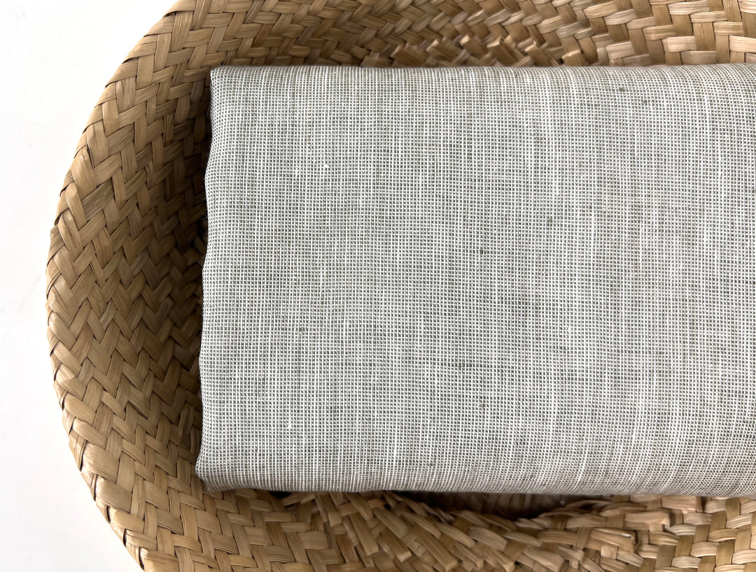Linen Polyester Blend Fabric – Pre-Washed, Medium Weight, Slightly Crisp 3506
