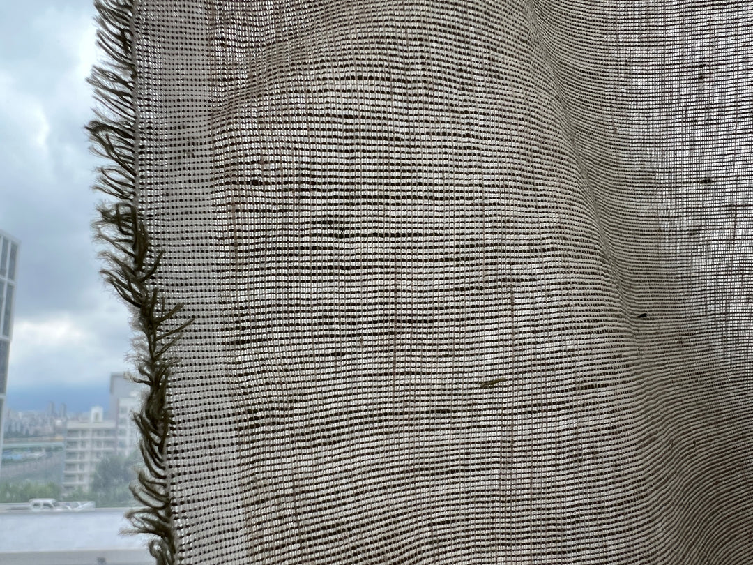 Linen Polyester Blend Fabric – Pre-Washed, Medium Weight, Slightly Crisp 3506