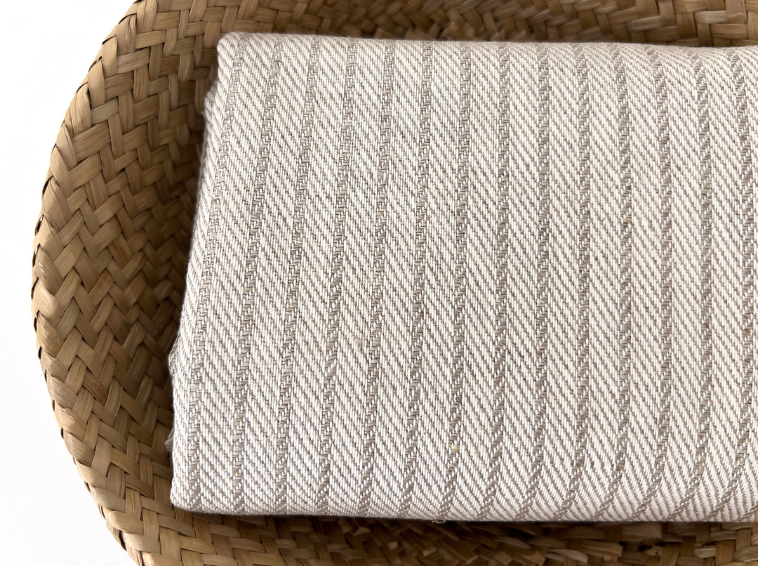 Linen Cotton Fabric – Dobby Herringbone Twill Weave, Medium Heavy Weight 1592