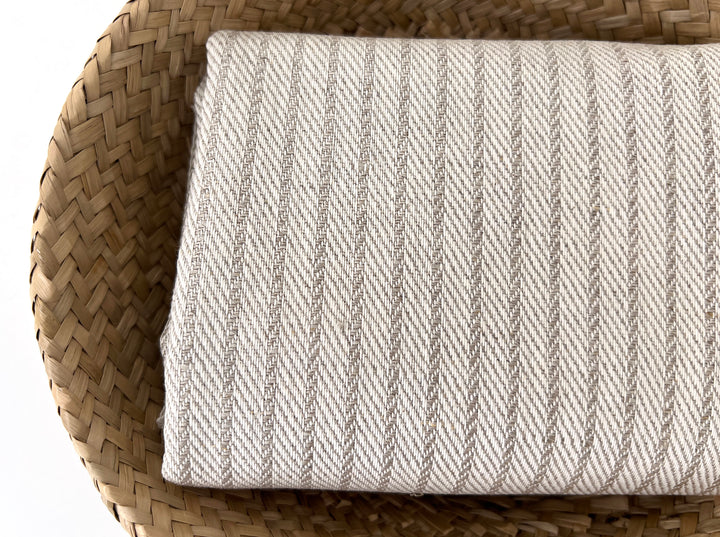 Linen Cotton Fabric – Dobby Herringbone Twill Weave, Medium Heavy Weight 1592