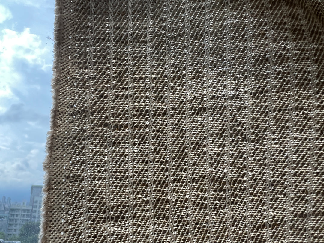 Linen Cotton Fabric – Dobby Herringbone Twill Weave, Medium Heavy Weight 1592