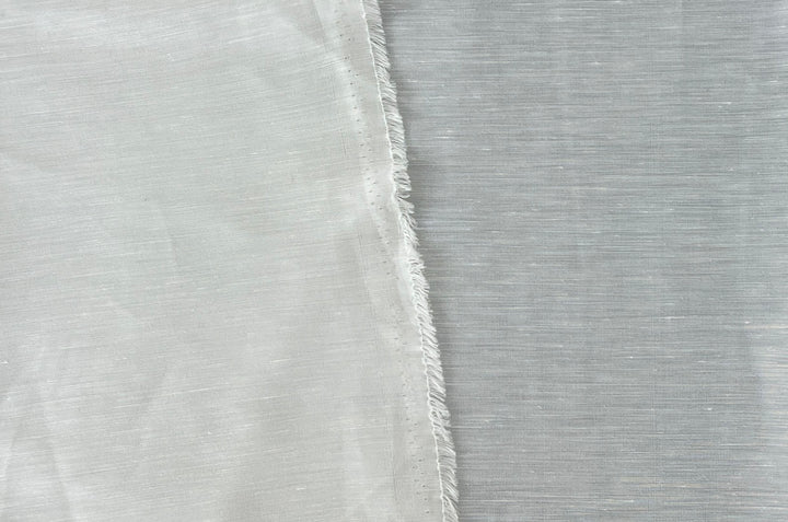 White Linen Nylon Stretch Fabric – Lightweight, Pre-Washed, 60" Wide 8261