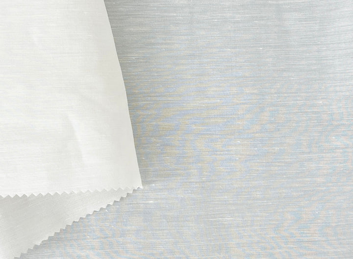 White Linen Nylon Stretch Fabric – Lightweight, Pre-Washed, 60" Wide 8261