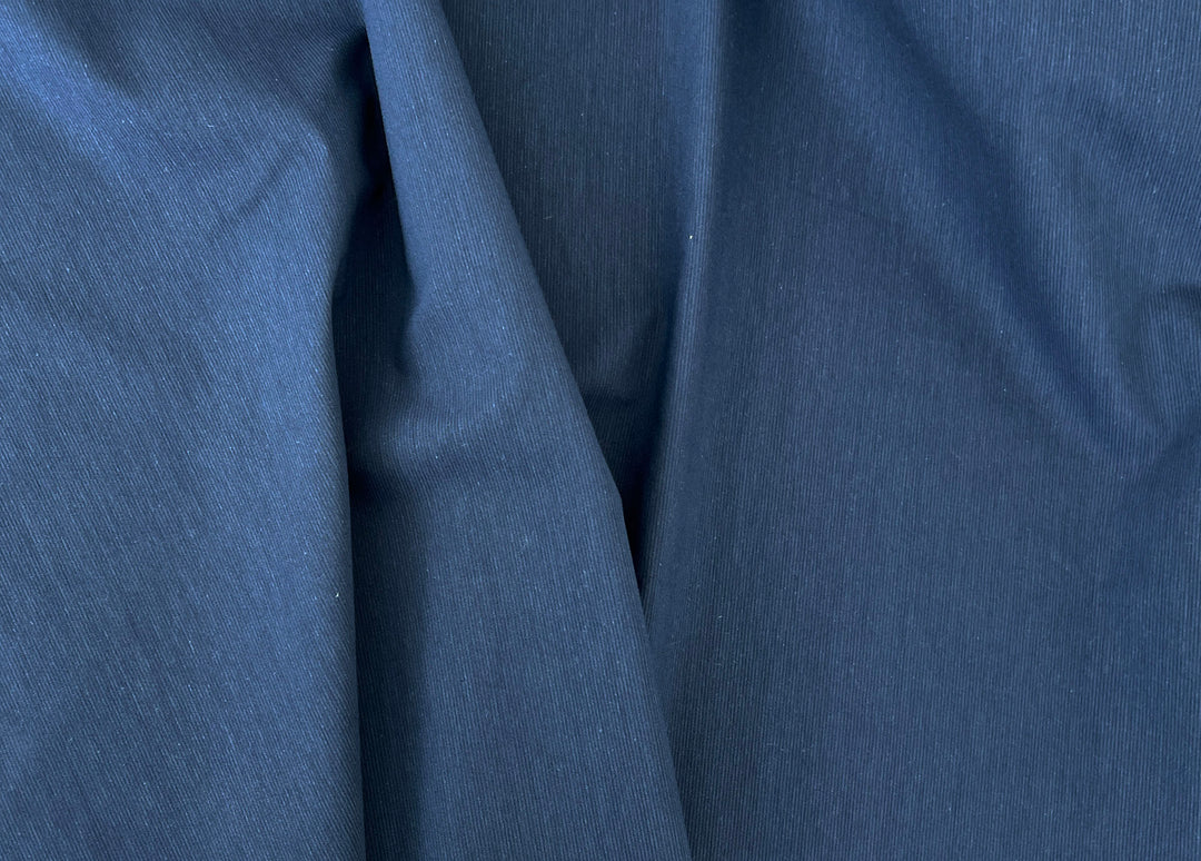 Blue Cotton Polyester Dobby Fabric – Subtle Stripe, Natural Stretch 8270