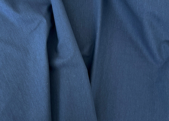 Blue Cotton Polyester Dobby Fabric – Subtle Stripe, Natural Stretch 8270