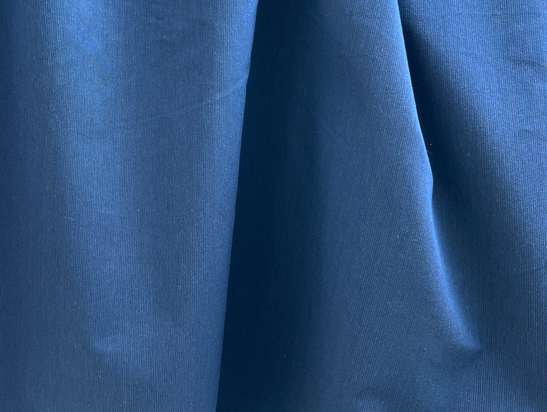 Blue Cotton Polyester Dobby Fabric – Subtle Stripe, Natural Stretch 8270