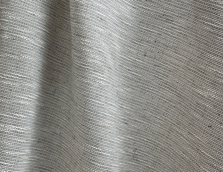 Linen Blend Dobby Tweed-Style Fabric – Grey Melange Texture | Light-Medium Weight, Pre-Washed 8269