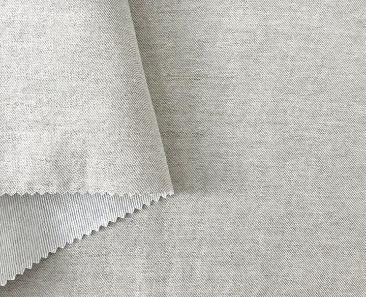 Linen Cotton Twill Fabric – Light Natural Color, Medium Weight, Pre-washed 8216