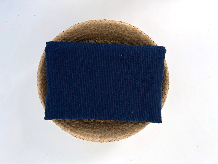 Navy Linen Cotton Spandex Fabric – Subtle Stripe with Seersucker & Warp Stretch 8215