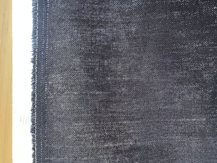 Navy 100% Linen Fabric – Heavy Weight Mat Canvas Weave 8213