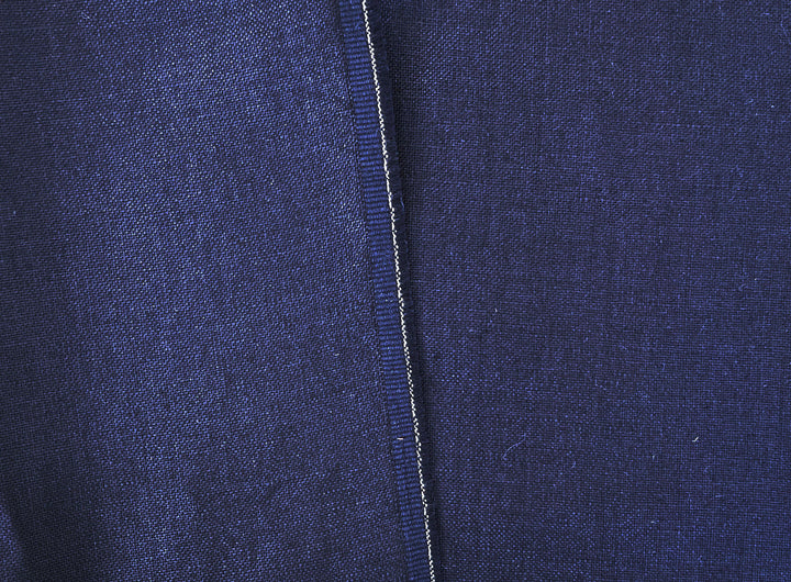 Navy 100% Linen Fabric – Heavy Weight Mat Canvas Weave 8213