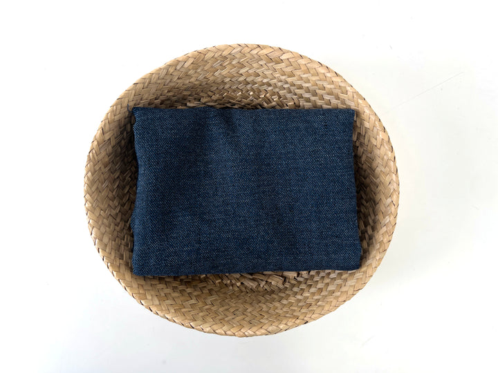 Linen Blend Herringbone Chambray Fabric with Stretch – Medium Weight 8013 8014 8200
