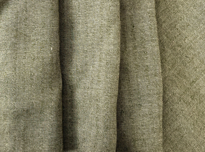 Linen Blend Herringbone Chambray Fabric with Stretch – Medium Weight 8013 8014 8200