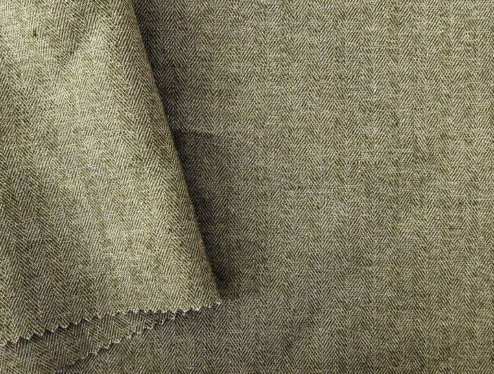 Linen Blend Herringbone Chambray Fabric with Stretch – Medium Weight 8013 8014 8200