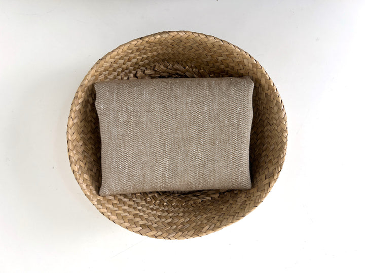Linen Blend Herringbone Chambray Fabric with Stretch – Medium Weight 8013 8014 8200