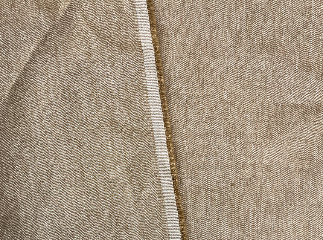 Linen Blend Herringbone Chambray Fabric with Stretch – Medium Weight 8013 8014 8200