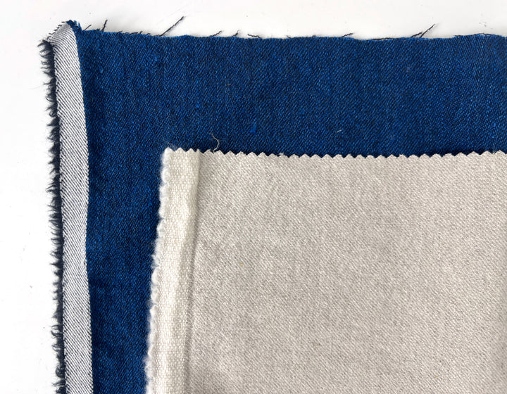 Wool Linen Blend Twill Fabric – Yarn Dyed, Medium to Heavy Weight 8181 8182