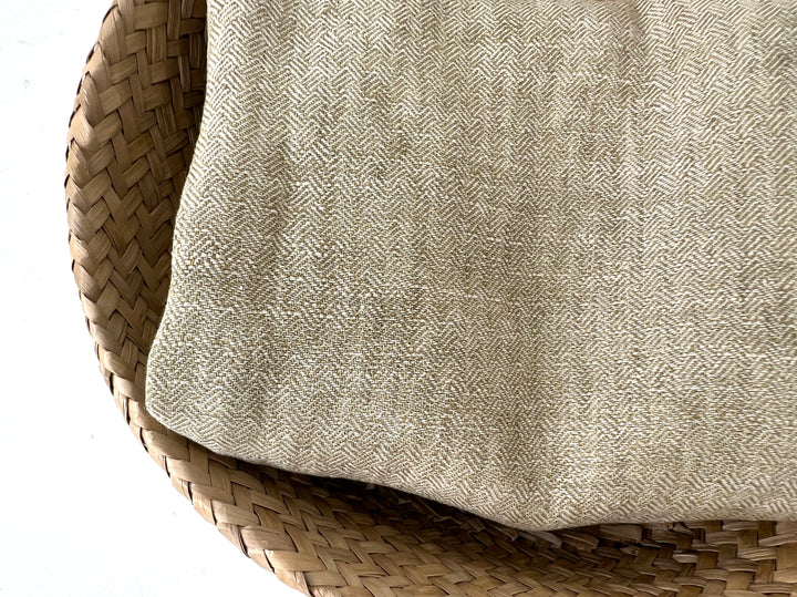 Linen Ramie Cotton Fabric – Broken Herringbone Chambray Weave 8278 8279