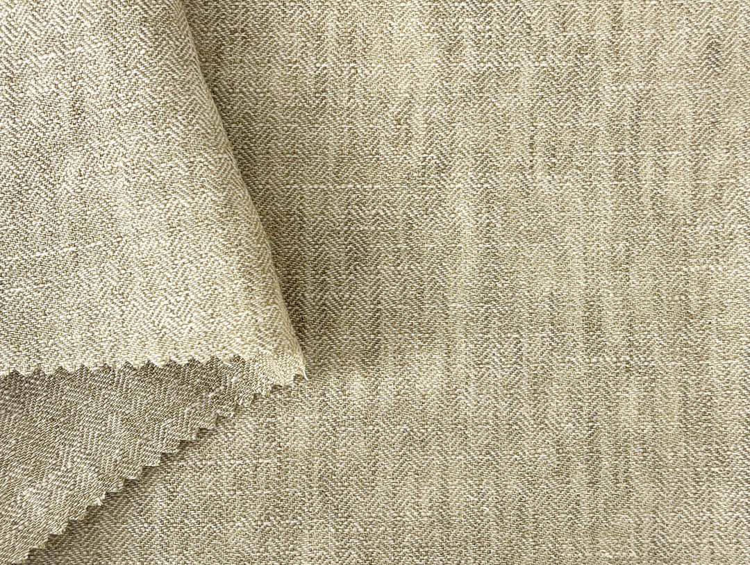 Linen Ramie Cotton Fabric – Broken Herringbone Chambray Weave 8278 8279