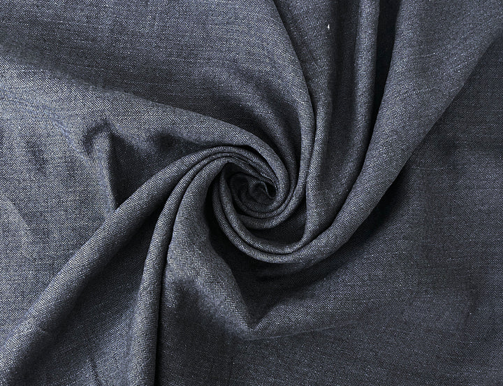 Linen Ramie Cotton Fabric – Broken Herringbone Chambray Weave 8278 8279