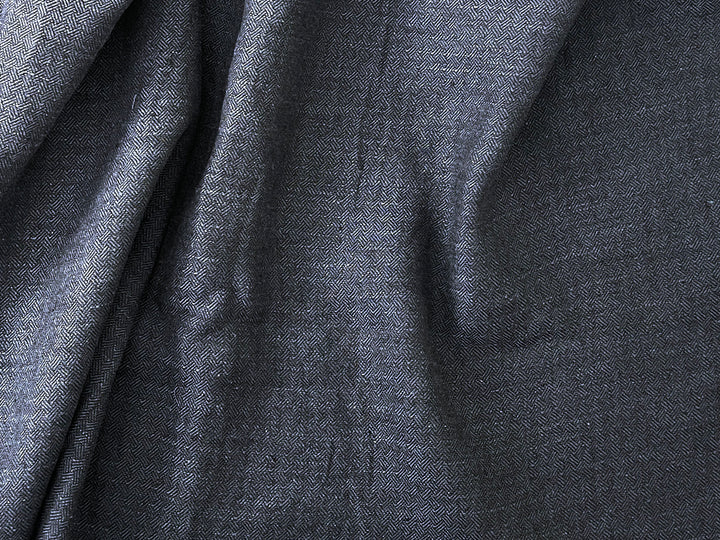 Linen Ramie Cotton Fabric – Broken Herringbone Chambray Weave 8278 8279