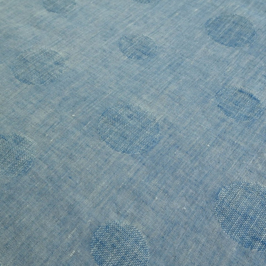 Linen Circle Jacquard Fabric - precut - 6939 - The Linen Lab - 1y