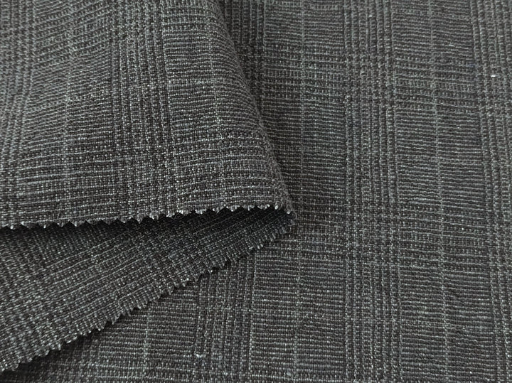 Linen Cotton Glen Plaid Fabric: Heavyweight Elegance for Crafting and Home Décor 7582 7583 - The Linen Lab - Grey