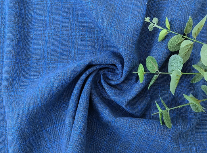 Linen Cotton Glen Plaid Fabric: Heavyweight Elegance for Crafting and Home Décor 7582 7583 - The Linen Lab - Grey